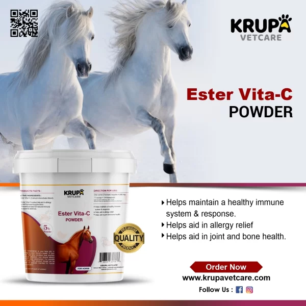 Ester Vita-c powder from krupavetcare brand