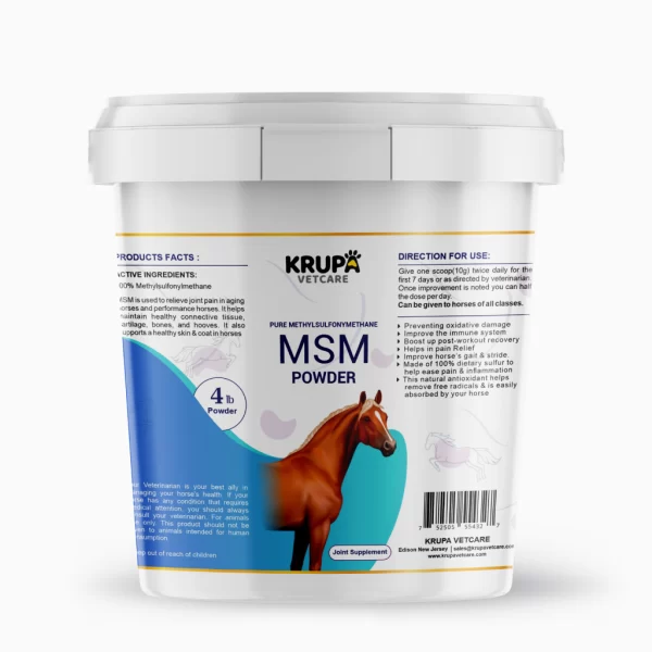 MSM Powder (Horse) 4lb, from krupvetcare brand