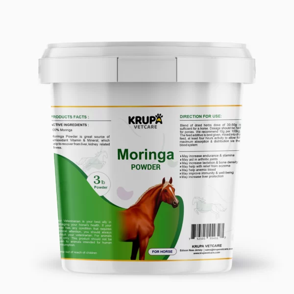 Moringa_Powder (Horse) in 3 lb size, from krupvetcare brand